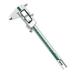 Calibrador a vernier de acero inoxidable verde ET50 de 0-150 mm con indicador digital