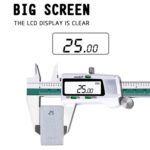 Calibrador a vernier de acero inoxidable verde ET50 de 0-150 mm con indicador digital - Imagen 5