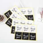 100 PCKS Gracias Moon Pastel Y Huevo Yolk Pastelería Sellado Pegatina Embalanza Caja Pegatina Decoración