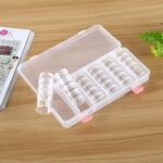 Nail Art Tool Decoración Caja vacía Caja de diamantes Juego de botellas vacías 28 Botellas redondas pequeñas + 1 Concha - Imagen 3