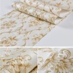 Papel tapiz con patrón 3D, papel tapiz autoadhesivo de Damasco, papel de pared de fondo con relieve profundo no tejido, 0.53 x 3m - Imagen 2
