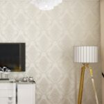 Papel pintado autoadhesivo de tela no tejida prensado con precisión 3D clásico Damasco para dormitorio, sala de estar, 0.53 x 3 Meters - Imagen 4