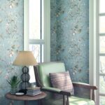 Papel tapiz no tejido autoadhesivo estéreo 3D, flor Pastoral, dormitorio, sala de estar, TV, pegatina de pared de fondo, 0.53x5m - Imagen 3