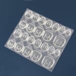 100 hojas de pegamento de gelatina para uñas, película adhesiva de doble cara, pegamento amarillo, pegatina para uñas, 12 Stickers/sheet Regular 0.5mm Thick, 12 Stickers/sheet Ultra-thin 0.3mm Thick, 12 Stickers/sheet  Medium 0.4mm Thick...