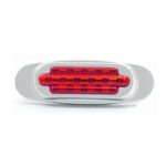 12-24V 2000-4000K 16 LED Luces laterales de galvanoplastia Luces traseras laterales Luz de modificación de camión de carga, Red (2 Lines Always Bright) - Imagen 2