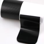 5 Juegos de pegatinas de fibra de carbono para umbral de coche, tira antiarañazos para puerta de coche, película protectora antipatadas, tira de umbral, 4 PCS / Set 3D Black - Imagen 4