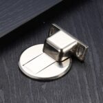 Tope de puerta magnético fuerte, silencioso, de succión no perforada, de aleación de Zinc, 2 uds., Brushed Steel