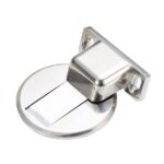 Tope de puerta magnético fuerte, silencioso, de succión no perforada, de aleación de Zinc, 2 uds., Black - Imagen 4