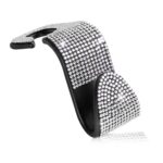 Ganchos para asiento trasero de coche, 3 uds., asientos de coche, ganchos multifunción con tachuelas de diamantes, White Diamond