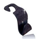 Ganchos para asiento trasero de coche, 3 uds., asientos de coche, ganchos multifunción con tachuelas de diamantes, Black Diamond