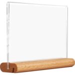 Etiqueta de precio de supermercado de marca de exhibición vertical de mesa acrílica de 2 piezas, 90x55mm