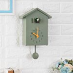 Reloj de cuco T60 El pájaro informa sobre las horas, Green