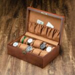 Caja de reloj de madera Caja de almacenamiento de exhibición de colección de relojes de joyería, 10 Epitope Wooden