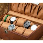 Caja de reloj de madera Caja de almacenamiento de exhibición de colección de relojes de joyería, 2 Big Pillows + 5 Small Pillows - Imagen 4