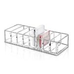 2 uds estante acrílico para lápiz labial caja de almacenamiento de polvo transparente sombra de ojos estante para maquillaje caja de maquillaje