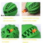 Juguete para mascotas, juguete Cartoa, molino de bolas con fugas para mascotas, juguete de goma, Bola de limpieza, Small (Green) - Imagen 3