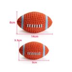 Juguete para perros Látex Mordedura de perro Bola con sonido Juguetes para mascotas, Large  Rugby - Imagen 2