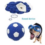 Juguete para perros Látex Mordedura de perro Bola con sonido Juguetes para mascotas, Large  Rugby - Imagen 4