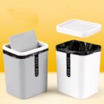 Mini mesa de centro de oficina, bote de basura para almacenamiento con tapa batidora de plástico de escritorio - Imagen 4