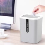 Mini mesa de centro de oficina, bote de basura para almacenamiento con tapa batidora de plástico de escritorio - Imagen 5
