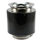013 Filtro de aire estilo cabeza de hongo de fibra de carbono de alto flujo modificado universal para automóvil, especificación:, Medium 76mm Inner Diameter