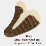 Juguete resistente a mordeduras de mascotas, dientes molares de piel de vaca de nailon, juguete para comer hueso para perros, Large (Steak) - Imagen 2