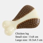 Juguete resistente a mordeduras de mascotas, dientes molares de piel de vaca de nailon, juguete para comer hueso para perros, Small  (Chicken Leg) - Imagen 2