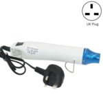 Dispositivo de aire caliente de cerámica suave de 230V, sello de goma, película termorretráctil, dispositivo de bricolaje, enchufe del Reino Unido, UK Plug(White)