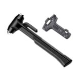 Martillo salvavidas de seguridad para coche, rompeventanas multifuncional de emergencia para coche, Deluxed Black With Fixed Rack