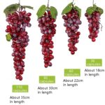 Simulación de fruta, simulación de uvas, PVC con accesorios para brotes de uva color crema, 2 Bunches 85 Green Grapes - Imagen 3