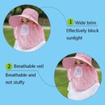 2 uds gorra de aislamiento con estampado de cereza protector solar para cubrir la cara gorra de viaje al aire libre, Full Cherry (Orange Pink) - Imagen 3