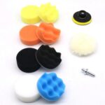 11 en 1 Juego de almohadillas de esponja para placa de esponja para pulir y encerar automóviles de 3-7 pulgadas, 5 Inch