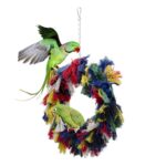 Pájaro masticar juguete loro columpio algodón cuerda anillo columpio algodón anillo, 200g