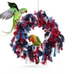 Pájaro masticar juguete loro columpio algodón cuerda anillo columpio algodón anillo, 400g