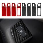 Para Skoda Octavia 2017-2021 con volante a la derecha, juego de 8 pegatinas para el panel de interruptores de ventanas, Right-Hand Drive - Imagen 2