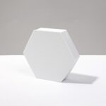 8 piezas cubo geométrico accesorios para fotos adornos decorativos plataforma de fotografía, Small White Hexagon