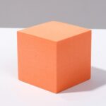8 piezas cubo geométrico accesorios para fotos adornos decorativos plataforma de fotografía, Large Orange Square