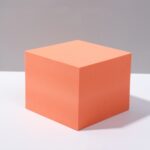 8 piezas cubo geométrico accesorios para fotos adornos decorativos plataforma de fotografía, Large Orange Rectangular