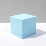 8 piezas cubo geométrico accesorios para fotos adornos decorativos plataforma de fotografía, Small Light Blue Square