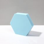 8 piezas cubo geométrico accesorios para fotos adornos decorativos plataforma de fotografía, Small Light Blue Hexagon