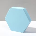 8 piezas cubo geométrico accesorios para fotos adornos decorativos plataforma de fotografía, Large Light Blue Hexagon