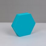 8 piezas cubo geométrico accesorios para fotos adornos decorativos plataforma de fotografía, Small Lake Blue Hexagon