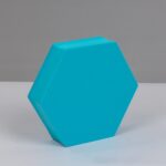 8 piezas cubo geométrico accesorios para fotos adornos decorativos plataforma de fotografía, Large Lake Blue Hexagon
