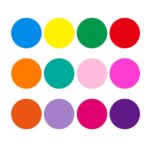 Tablero de mensajes autoadhesivo redondo de PVC borrable para niños, dibujo, enseñanza, pizarra, pegatina, Color, entrega aleatoria, 10 Colors/Set 30CM - Imagen 2