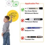 Tablero de mensajes autoadhesivo redondo de PVC borrable para niños, dibujo, enseñanza, pizarra, pegatina, Color, entrega aleatoria, 10 Colors/Set 30CM - Imagen 4