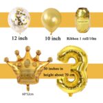 2 uds cumpleaños bebé niños corona dorada película de aluminio número globo conjunto decoración de escena de boda - Imagen 3