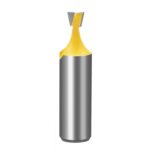 Cortador de cola de milano con mango de 1/2, fresa pequeña para grabado en madera, especificación:, 1/2x1/4mm