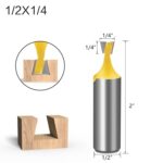 Cortador de cola de milano con mango de 1/2, fresa pequeña para grabado en madera, especificación:, 1/2x1/4mm - Imagen 2