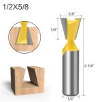 Cortador de cola de milano con mango de 1/2, fresa pequeña para grabado en madera, especificación:, 1/2x5/8mm - Imagen 2