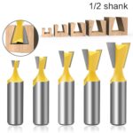 Cortador de cola de milano con mango de 1/2, fresa pequeña para grabado en madera, especificación:, 1/2x5/8mm - Imagen 4